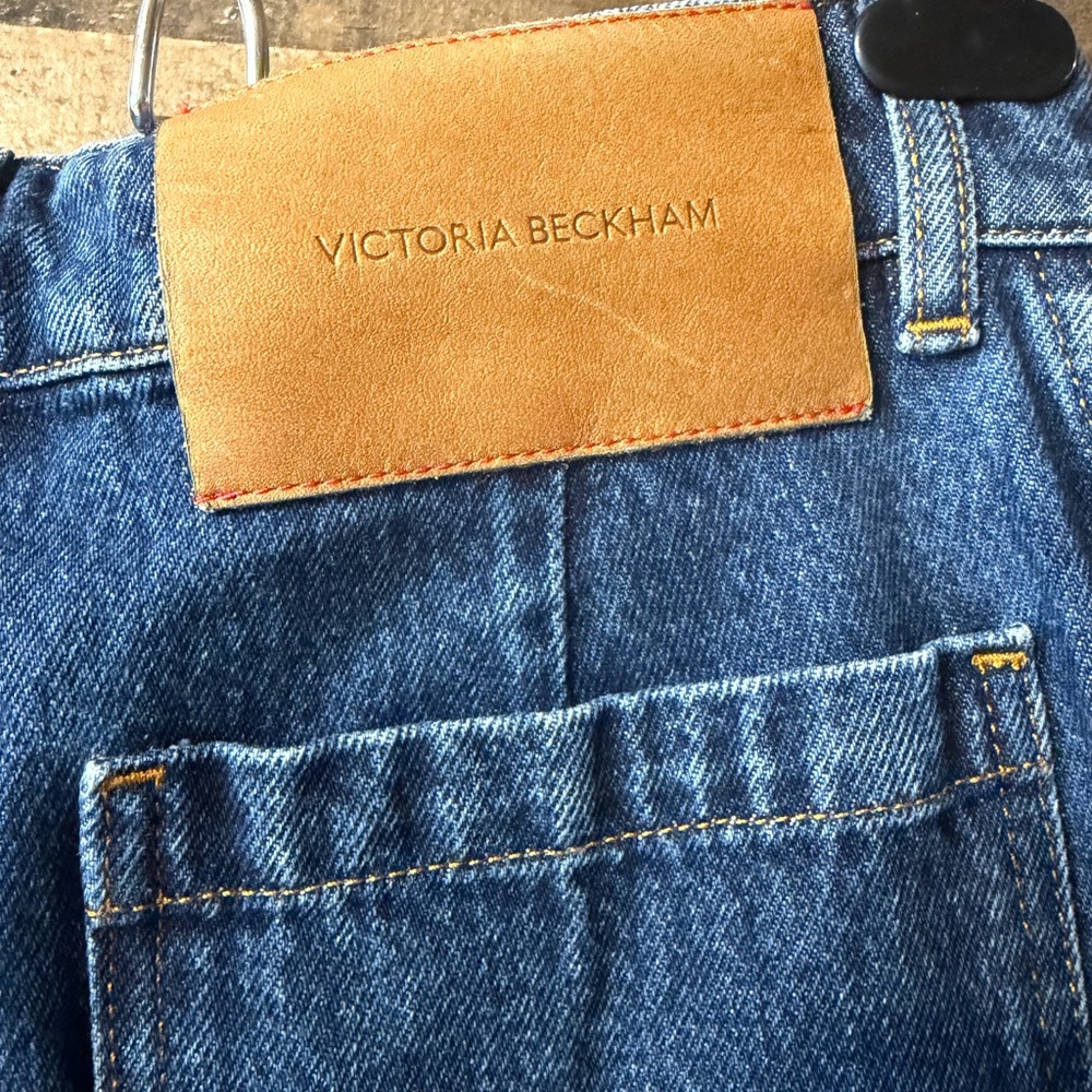 Victoria Beckham AW21 High-Rise Wide-Leg Patch Pocket Jeans - Size 27 - Picture 5 of 7